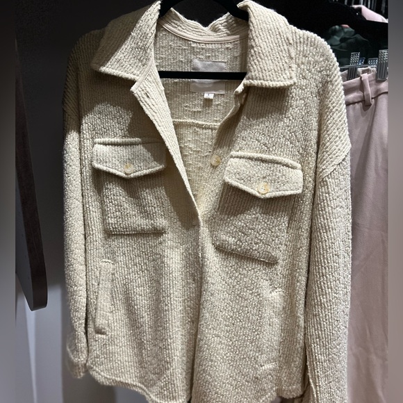 Cream Button Down Nordstrom/ Thread and Supply - Picture 2 of 3
